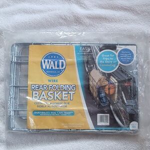 Wald Rear Folding Steel Bicycle Bike Basket 582 Rear Rack Mount Collapsible Fold
